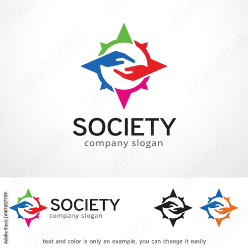 Society Logo Template Design Vector, Emblem, Design Concept, Creative Symbol, Icon