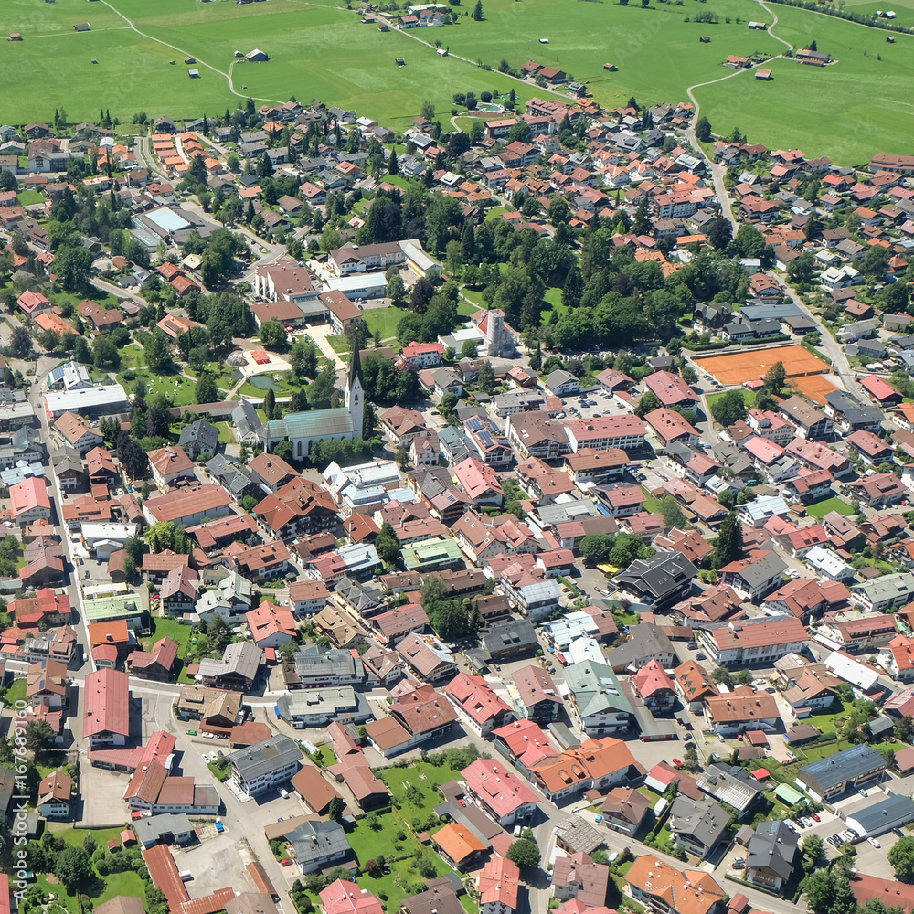 Oberstdorf im Allgäu Luftaufnahme
