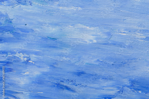 Oil paint texture, abstract blue background