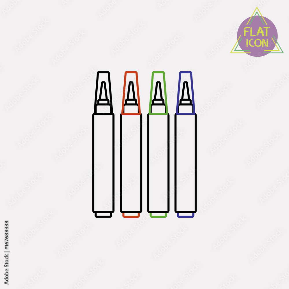 felt pen linear icon felt pen linear icon