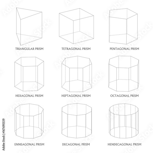 3d prisms template. Realistic with shadow
