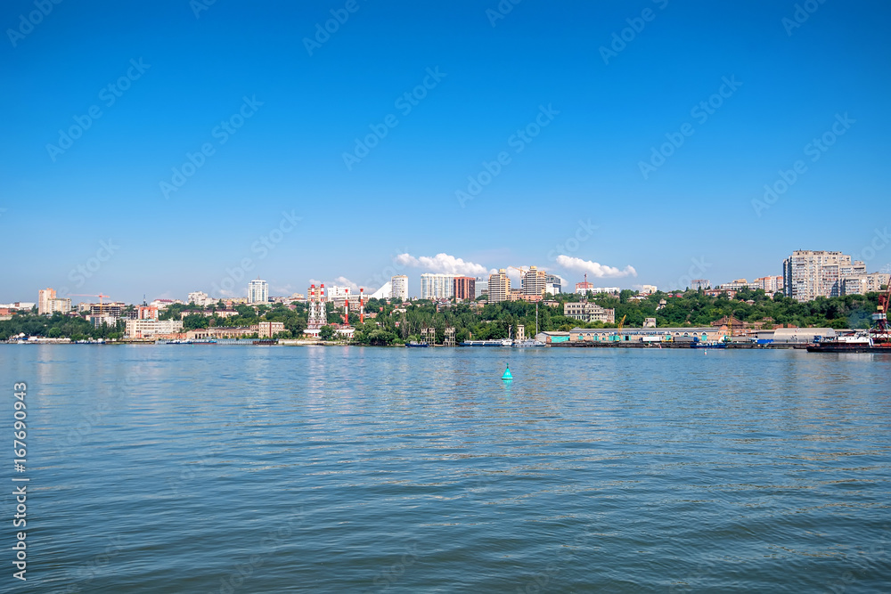 View of city of Rostov-on-Don from the Don River