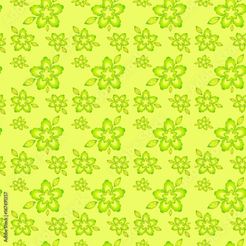 Seamless regular pattern with floral design.