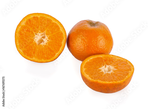 fresh orange isolated on white background