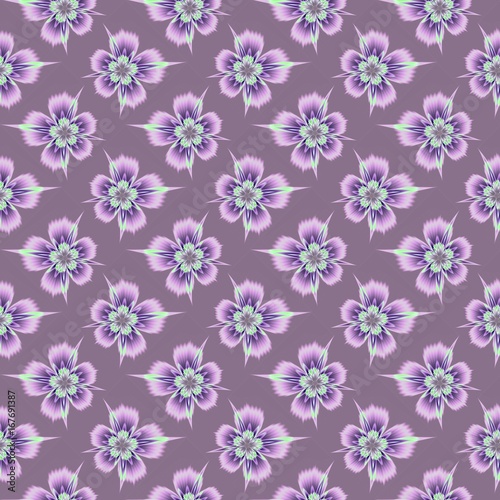 Seamless regular pattern with floral design.