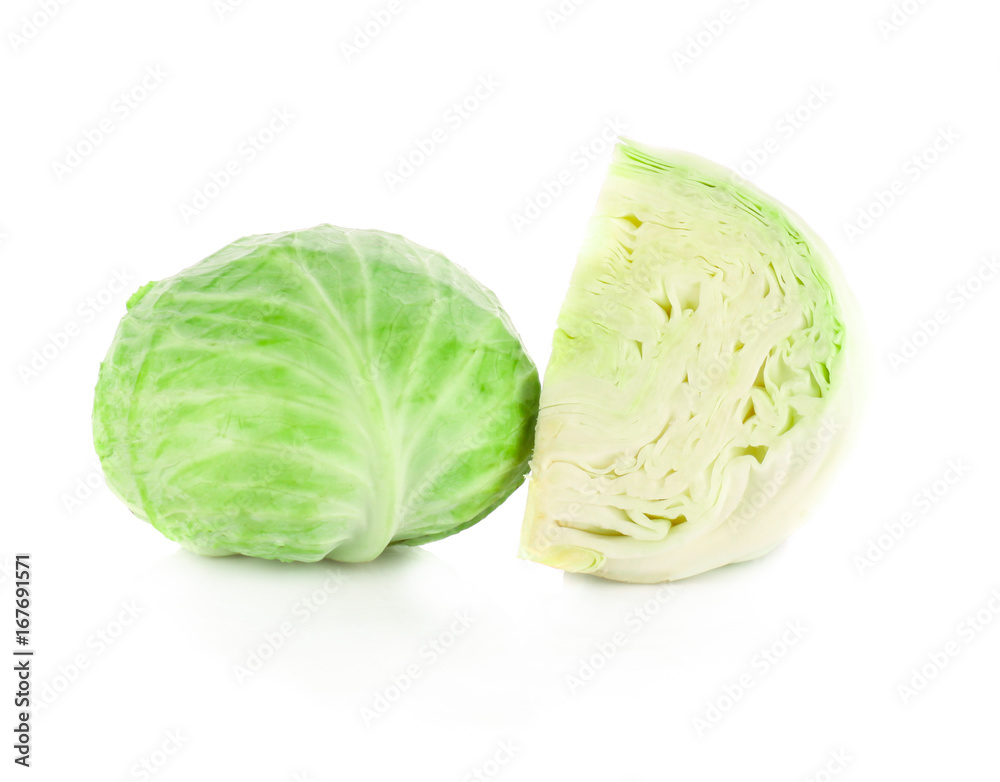 cabbage on white background