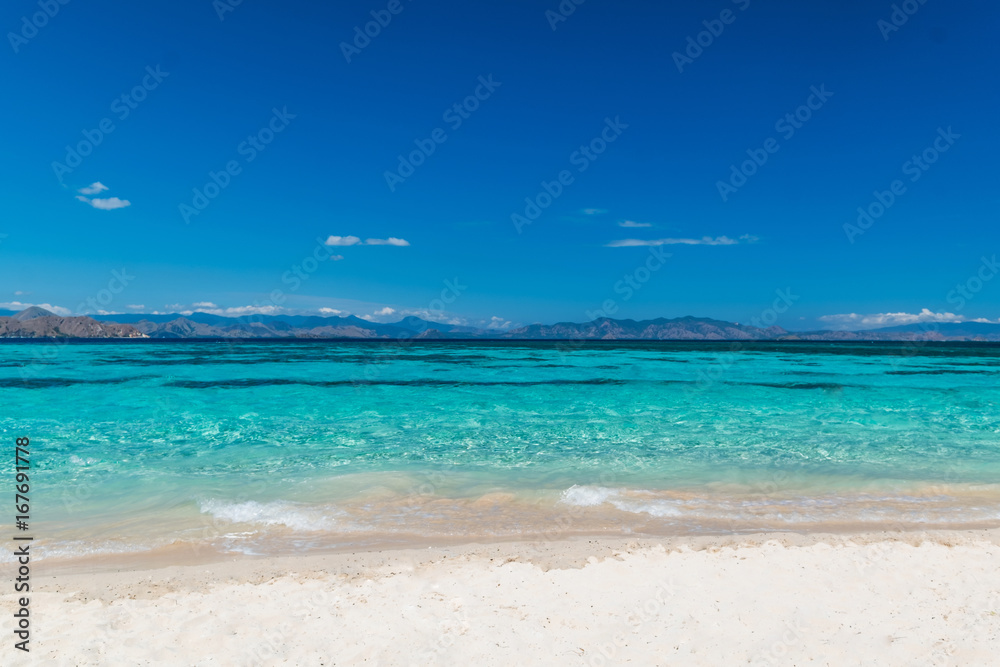 Beautiful beach. View of nice tropical beach. Holiday and vacation concept. Tropical beach.