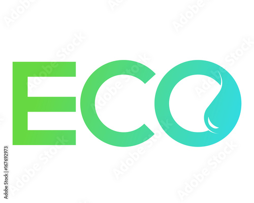 logo eco verde azzurro con goccia