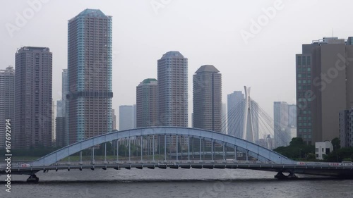 Scenery of the Sumidagawa river - video 4K UHD 3