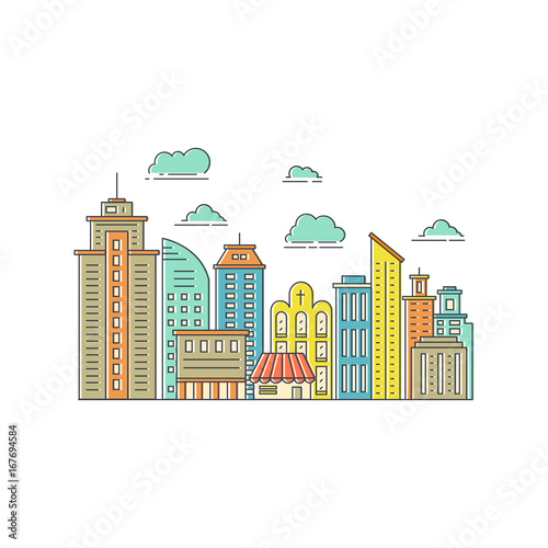 Photography Modern city line