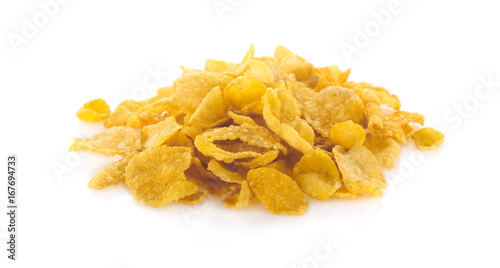 corn flakes isolated on white background