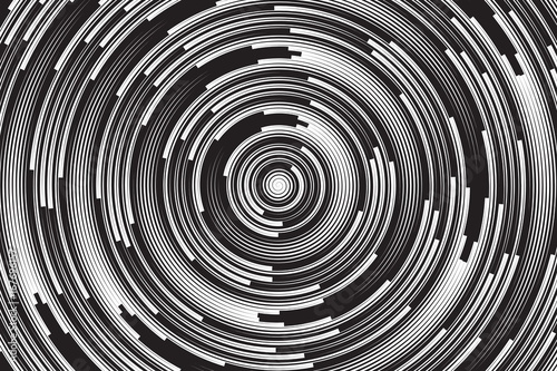 Hypnotic Spiral Vector Technology Abstract Background. Radial Structure Art Illustration