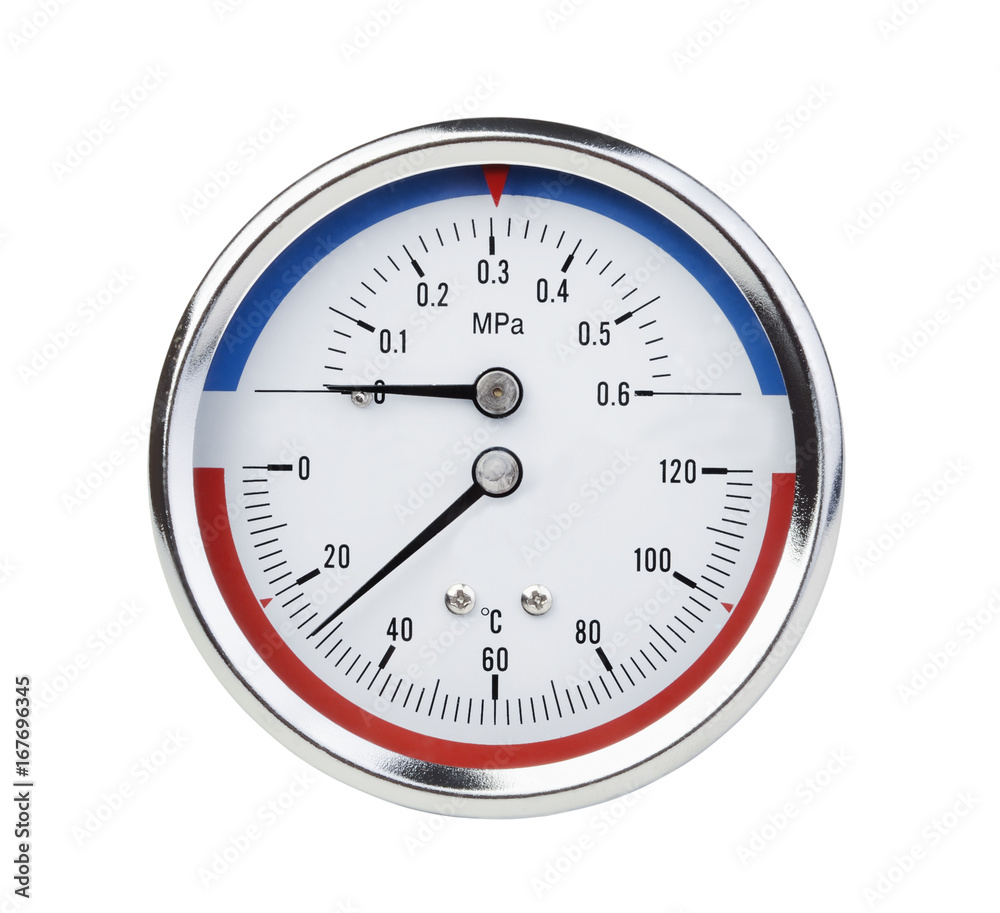 Thermomanometer isolated on white Thermomanometer isolated on white