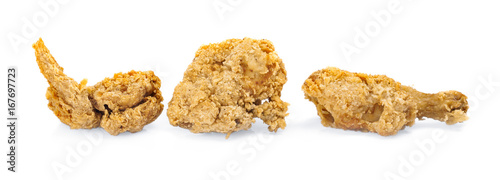fried chicken legs isolated on a white background