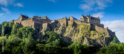 Panoramic image of Edinburgh Castle. photo
