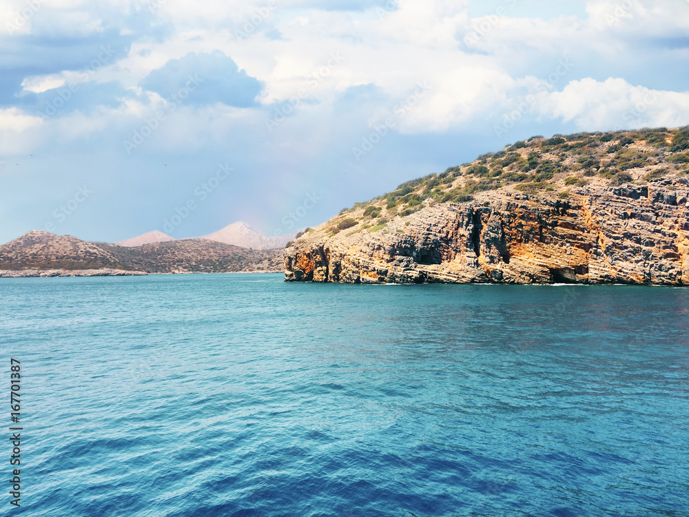 sea and beach  on the island of Crete, Greece