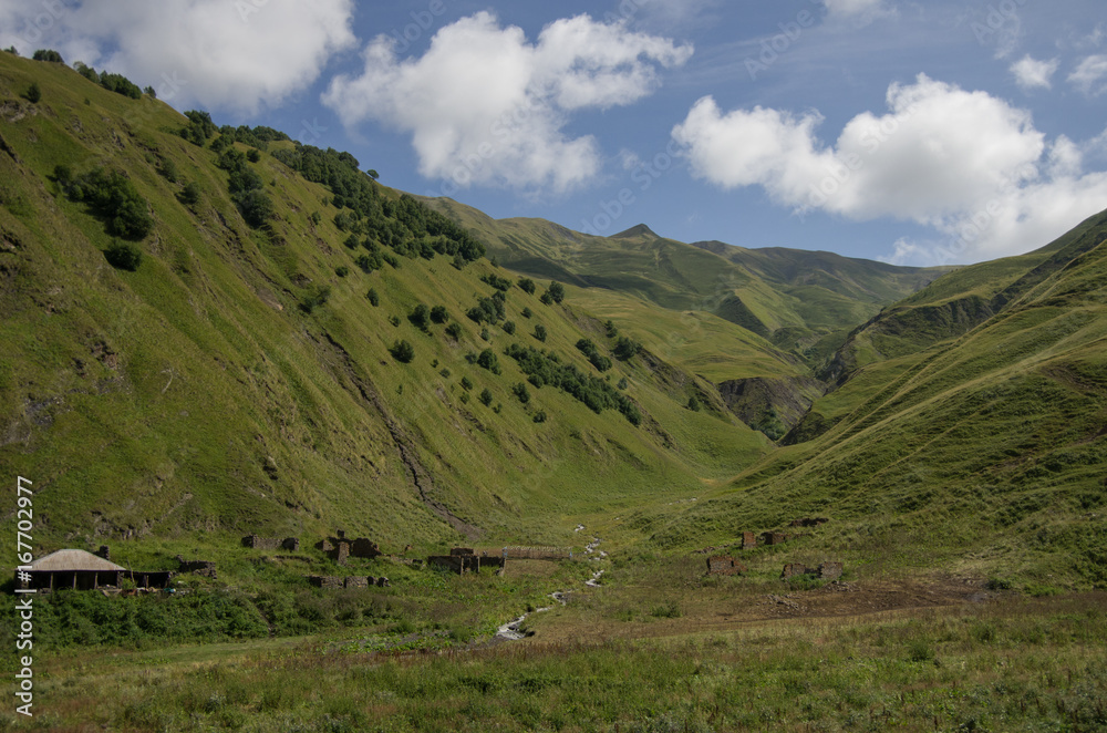 Caucasus mountains, canyon of Argun. Road to Shatili , Georgia, Europe