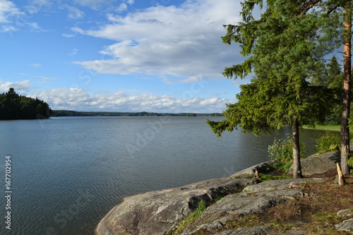 Fototapeta Naklejka Na Ścianę i Meble -  View to Lake Bodom in Espoo, Finland