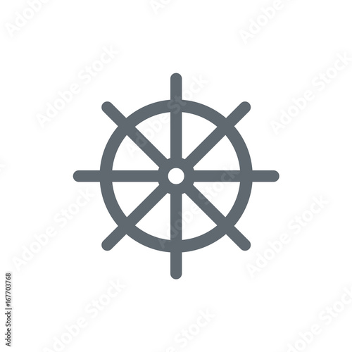 Boat steering wheel icon