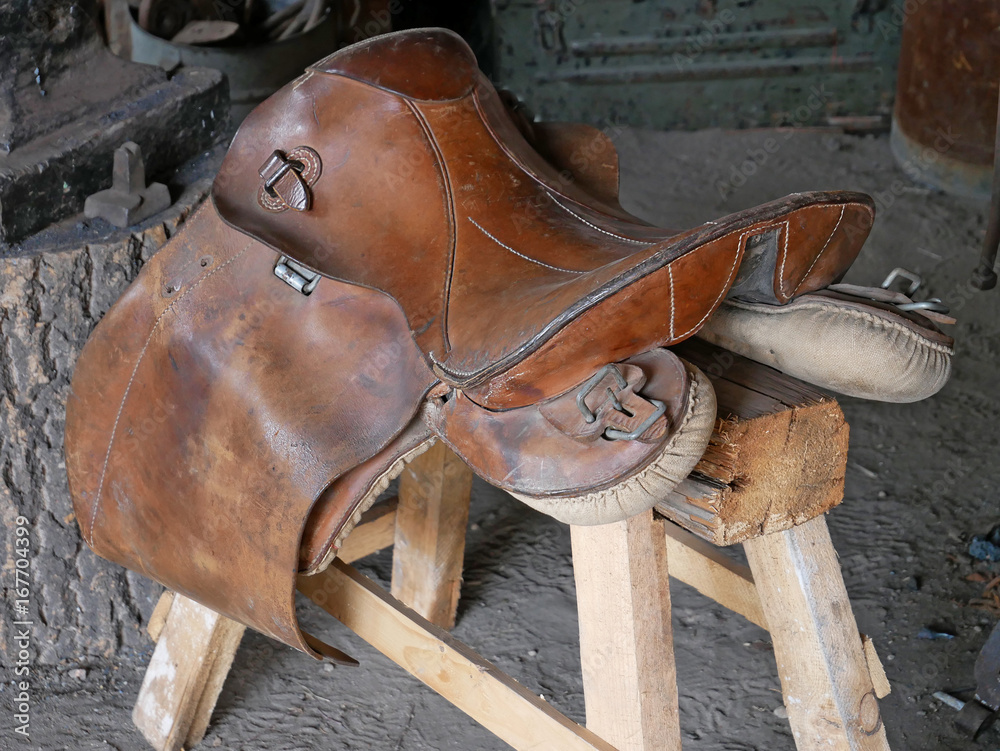 Horse saddle. Traditional Saddlery Workshop. Horse saddle. Traditional Saddlery Workshop.
