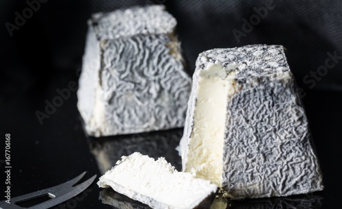 Studio schot of traditional goat cheese Valencay