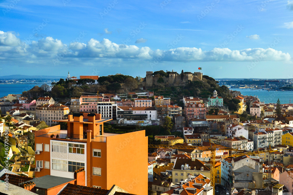 Senhora do Monte viewpoint in Lisbon, Portugal