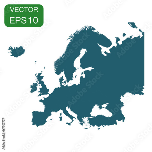 Europe map icon. Business cartography concept Europe pictogram. Vector illustration on white background.