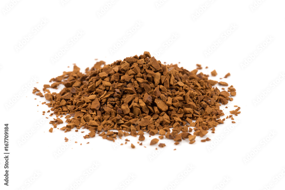 Pile of instant coffee grains Pile of instant coffee grains