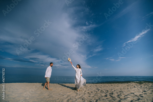 couple in love on the beach