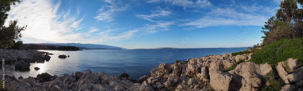 Coast of the island of Rab, Mediterranean Sea, Croatia