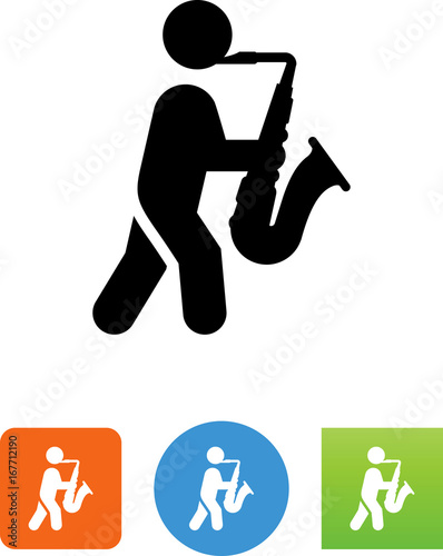 Saxophone Player Icon - Illustration