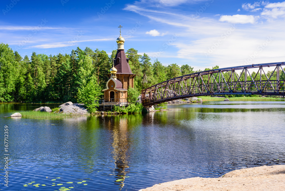 The Church of St. Andrew on Vuoksa lake, Leningradskaya oblast, Russia