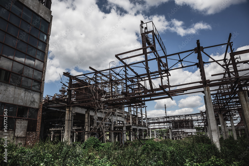 The landscape of the abandoned industrial zone
