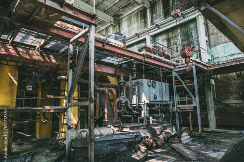 Abandoned factory interior inside