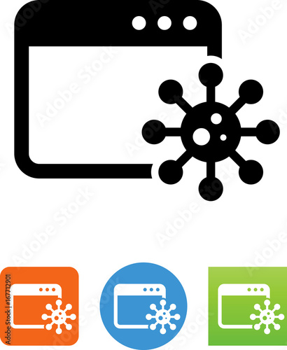 Site Virus Icon - Illustration