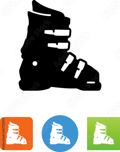 Ski Boot Icon - Illustration