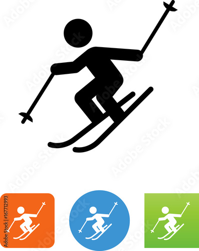 Skiing Icon - Illustration