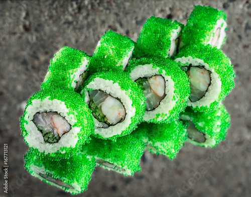 Фотография Roll Samurai made with flying fish roe