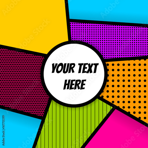 Geometric Pop art advertise background
