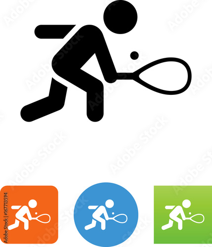 Squash Backhand Icon - Illustration