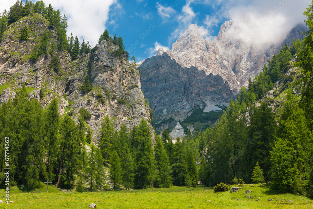 The Dolomites Mountains near to Cortina, Italy