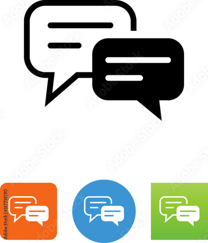 Talk Bubbles Icon - Illustration