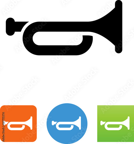Trumpet Horn Icon - Illustration
