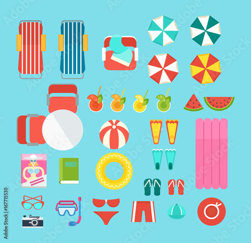 summer objects set