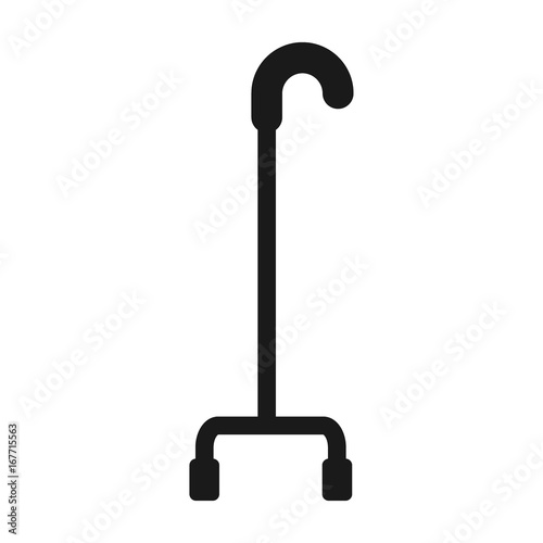 walker cane black icon
