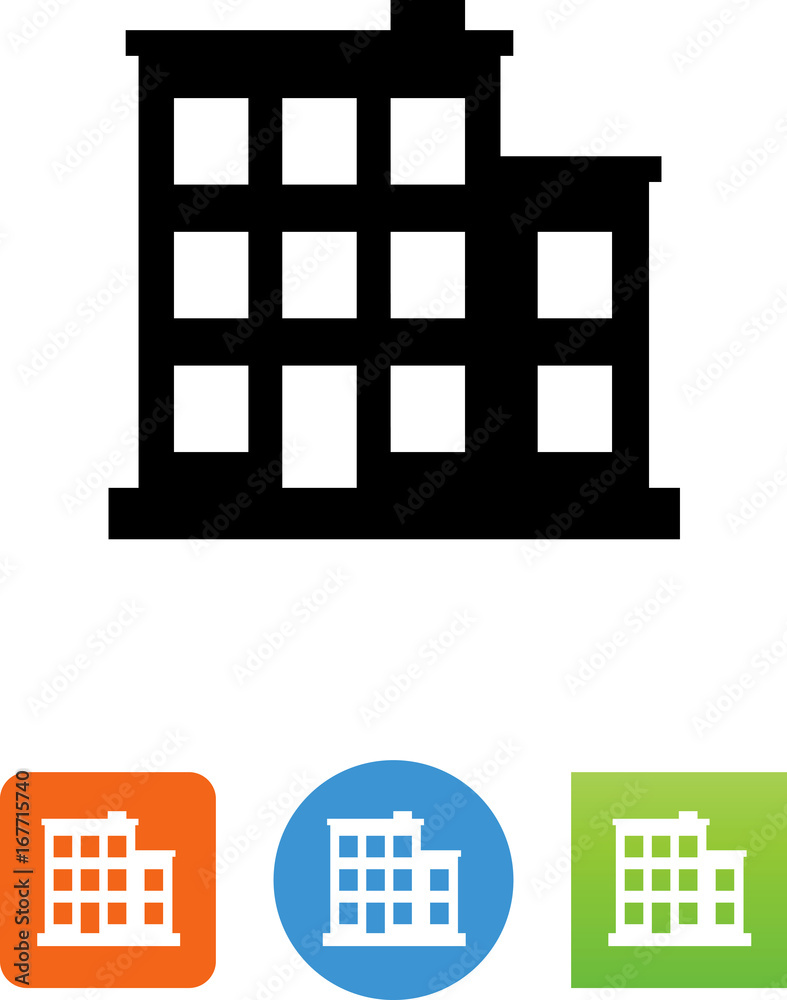 Urban Building Icon - Illustration Urban Building Icon - Illustration