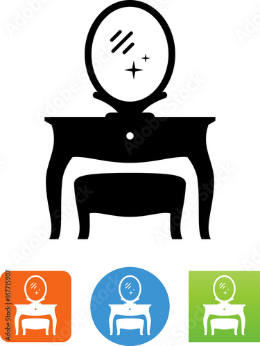 Vanity With Mirror Icon - Illustration