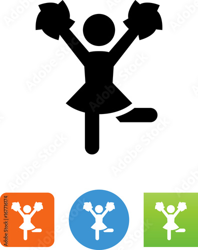 Vector Cheerleader Icon - Illustration