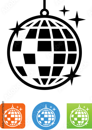 Vector Disco Ball Icon - Illustration
