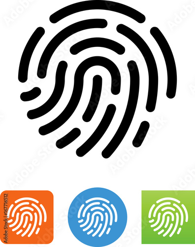 Vector Fingerprint Icon - Illustration